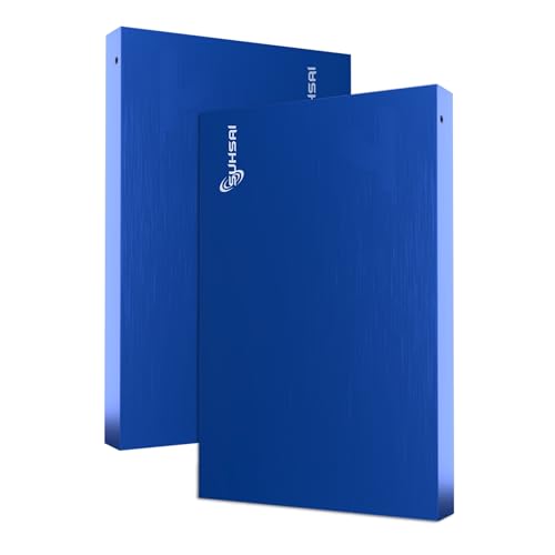 Tragbare externe Festplatte USB 2.0, 2,5 Zoll (6,3 cm) Festplatten-Backup/Speicher, 1 TB Speichererweiterung HDD, schlanke Festplatte kompatibel mit MAC, PC, Laptop, Desktop, Chromebook (blau) von SUHSAI