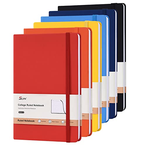 SUIN Hardcover-Journal-Notizbücher, A5, liniert, Notizbuch zum Schreiben, 200 Seiten, 20,8 x 14 cm, 6 Farben, klassische linierte Notizbücher für Arbeit/Reisen/Universität SUIN Hardcover-Journal-Notizbücher, A5, liniert, Notizbuch zum Schreiben, 200 Seiten, 20,8 x 14 cm, 6 Farben, klassische linierte Notizbücher für Arbeit/Reisen/Universität von SUIN