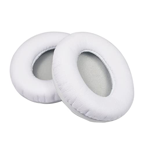 SUIOPPYUW 1 Paar Kopfhörer Leder Ohrmuscheln Headset Kissen Atmungsaktive Ärmelabdeckung Ersatzteile Ersatz für Solo 1.0, Weiß von SUIOPPYUW