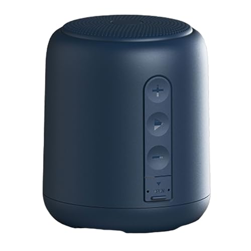 SUIOPPYUW Drahtlose Verbindung Kompakter Bluetooth Lautsprecher mit 360 Grad Soundeffekten Tragbarer kabelloser Bluetooth Lautsprecher ABS, Blau von SUIOPPYUW