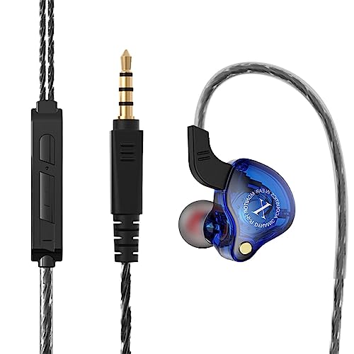 SUIOPPYUW Kabelgebundene Kopfhörer Gerader Anschluss Silikonhülle In-Ear-Kopfhörer Indoor Outdoor Singing Voice Calling Jogging Headset, Blau SUIOPPYUW Kabelgebundene Kopfhörer Gerader Anschluss Silikonhülle In-Ear-Kopfhörer Indoor Outdoor Singing Voice Calling Jogging Headset, Blau von SUIOPPYUW