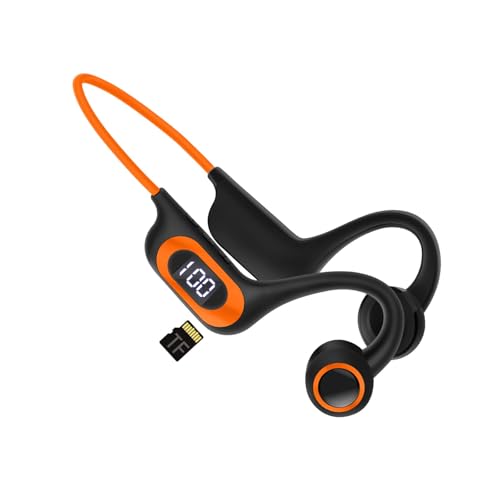 SUJAHHUJIQ Knochenleitungs-Kopfhörer, offenes Ohr, Sport-Kopfhörer mit Mikrofon, Power-Display, TF-Kartenschlitz, wasserdicht, Sport-Headset für Laufen, Radfahren, Training, Arbeit SUJAHHUJIQ Knochenleitungs-Kopfhörer, offenes Ohr, Sport-Kopfhörer mit Mikrofon, Power-Display, TF-Kartenschlitz, wasserdicht, Sport-Headset für Laufen, Radfahren, Training, Arbeit von SUJAHHUJIQ