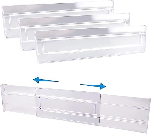 SUJOSAJU Drawer Dividers Organizers 8 Pack Clear Plastic Drawer Dividers Expandable from 10.8-20.4 Kitchen Drawer Organizer Drawers Separators for Clothing, Kitchen Utensils and Office Storage SUJOSAJU Drawer Dividers Organizers 8 Pack Clear Plastic Drawer Dividers Expandable from 10.8-20.4 Kitchen Drawer Organizer Drawers Separators for Clothing, Kitchen Utensils and Office Storage von SUJOSAJU
