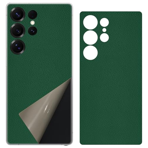 SUKIDIOVQ Für Samsung Galaxy S25 Ultra Skin Wrap Lederstreifen 3M Handy Aufkleber Ultra Dünn Slim Ultraleicht Aufkleber Glas Schutzfolie Schutz für Rückkamera Grün SUKIDIOVQ Für Samsung Galaxy S25 Ultra Skin Wrap Lederstreifen 3M Handy Aufkleber Ultra Dünn Slim Ultraleicht Aufkleber Glas Schutzfolie Schutz für Rückkamera Grün von SUKIDIOVQ