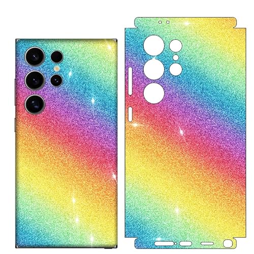 SUKIDIOVQ Handy-Aufkleber für Samsung Galaxy S24 Ultra, glitzernd, Vinyl, dünn, ultraleicht, Glas-Schutzfolie, Schutz für Rückseite und Seitenränder, Kamera, 2 Stück SUKIDIOVQ Handy-Aufkleber für Samsung Galaxy S24 Ultra, glitzernd, Vinyl, dünn, ultraleicht, Glas-Schutzfolie, Schutz für Rückseite und Seitenränder, Kamera, 2 Stück von SUKIDIOVQ