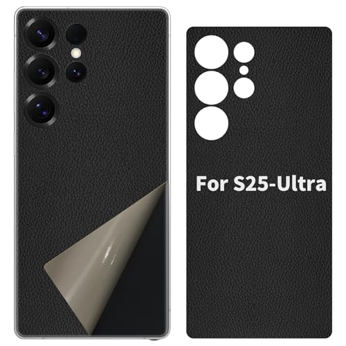 SUKIDIOVQ Samsung Galaxy S25 Ultra Skin Wrap Lederstreifen 3M Handy Aufkleber Ultra Dünn Slim Ultraleicht Aufkleber Glas Schutzfolie Schutz für Rückkamera Schwarz SUKIDIOVQ Samsung Galaxy S25 Ultra Skin Wrap Lederstreifen 3M Handy Aufkleber Ultra Dünn Slim Ultraleicht Aufkleber Glas Schutzfolie Schutz für Rückkamera Schwarz von SUKIDIOVQ