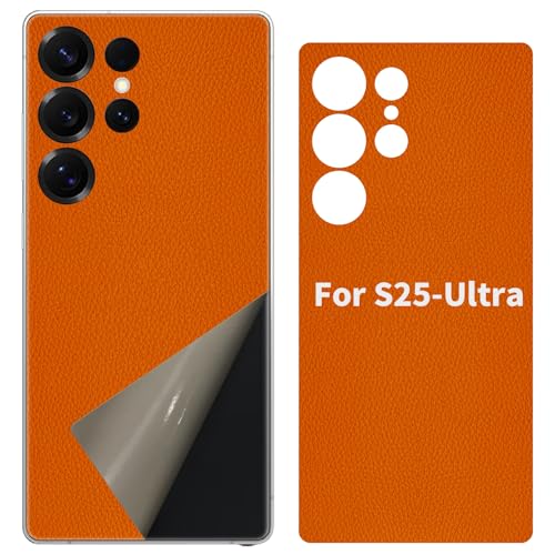 SUKIDIOVQ Schutzhülle für Samsung Galaxy S25 Ultra Skin Wrap Lederstreifen 3M Handy Aufkleber Ultra Dünn Slim Ultraleicht Aufkleber Glas Schutzfolie Schutz für Rückkamera Orange SUKIDIOVQ Schutzhülle für Samsung Galaxy S25 Ultra Skin Wrap Lederstreifen 3M Handy Aufkleber Ultra Dünn Slim Ultraleicht Aufkleber Glas Schutzfolie Schutz für Rückkamera Orange von SUKIDIOVQ