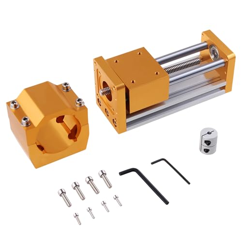 SUKITMISO CNC-Z-Achsen-Schiebetisch-Set, Z-Achse Aluminium Spindelmotorhalterung, 85 mm Hub, Linearführungsschiene Kugelumlaufspindel Linearaktuator, Z-Achsen-Linearaktuator-Kit für 3D-Drucker von SUKITMISO