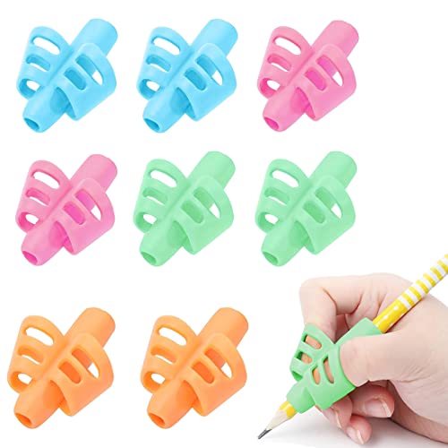 Bleistift Griffe für Kinder - 6 Stück Silikon Schreibhilfe Ausbildung für Kinder Bleistifthalter Stift Schreibhilfe Grip Haltungskorrektur Werkzeug von SULIUDAJI