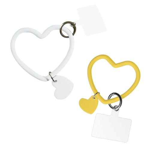 Handykette Universal,2 Stück Handyband zum Umhängen,Handyhalterung,Unterwegs,für alle Hülle kombinierbar,Telefon-Schleifen, Silikon Herz-Schleife Telefon Lanyard,Telefon-Halter,für alle Smartphones Handykette Universal,2 Stück Handyband zum Umhängen,Handyhalterung,Unterwegs,für alle Hülle kombinierbar,Telefon-Schleifen, Silikon Herz-Schleife Telefon Lanyard,Telefon-Halter,für alle Smartphones von SULIUDAJI