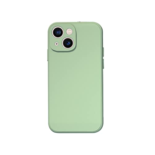 Liquid Silicone Case Kompatibel mit iPhone 13 Hülle, Silikon Handyhülle, Rundumschutz, erhöhter Rand für Bildschirm & Kamera (Matcha frisches grün) von SULIUDAJI