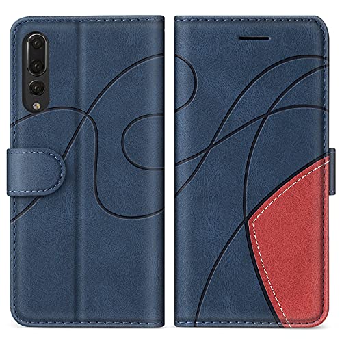 SUMIXON Hülle für Huawei P20 Pro, PU Leder Brieftasche Schutzhülle für Huawei P20 Pro, Kratzfestes Handyhülle mit Kartenfächern und Standfunktion, Blau von SUMIXON