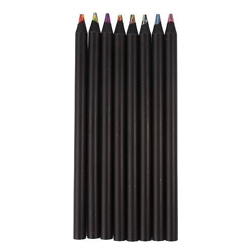 SUMMITDRAGON Kunstartikel Für Kinder Erwachsener 8Black Holzregenbogenfarbstifte Mehrfarbiger Zum Ausmalen Von Büchern Zeichnen Skizzieren von SUMMITDRAGON