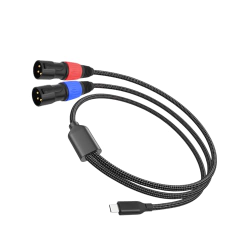 SUMMITDRAGON USB C Zu Double 3Pin Männlicher Schallkabel Für Verstärker Aktive Lautsprecher Die Konsolen USB C Bis 2 3Pin Männlichen Mikrofon Adapter Mischen von SUMMITDRAGON