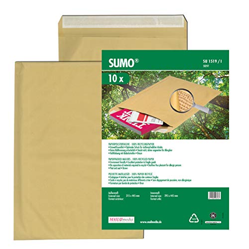 SUMO Papierpolstertaschen 315 x 445 mm haftklebend natron braun 90 g/m² von SUMO