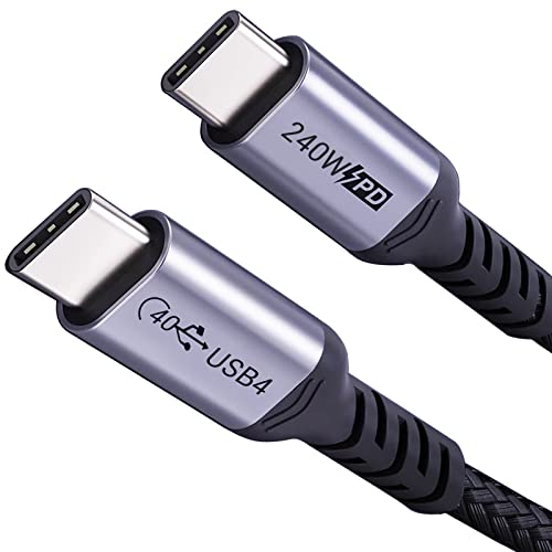 SUMPK 1m USB 4 Kabel 240W, USB C Kabel, 40 Gbps Datenübertragung, 8K Videoanzeige für Thunderbolt 4 Stecker, Typ-C Laptop, Hub, Docking von SUMPK