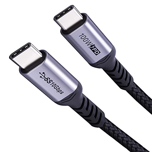 SUMPK 2m USB C auf USB C Kabel 100W, Typ C 3.1 Gen 2 Kabel, 10GBbps High Speed Datenübertragung 20V5A Schnellladung E-Marker Chip Kabel, 4K@60Hz Videoausgangskabel von SUMPK