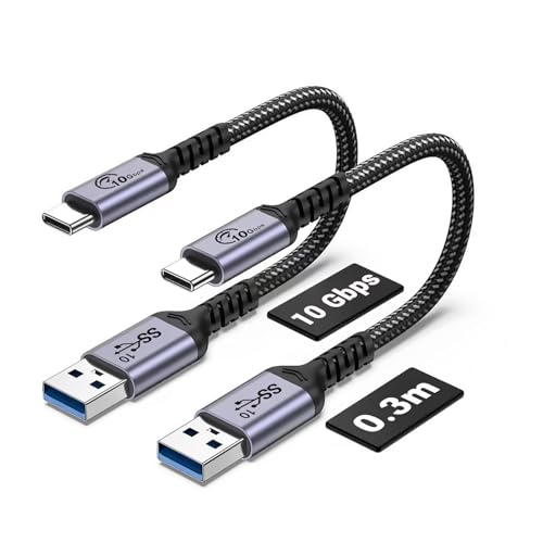 SUMPK 30cm Android Auto USB C Kabel 10Gbps 2 Stück, USB C 3.1 Gen 2 Kabel 3A Schnellladung kompatibel mit Galaxy S21 S20 S10 S10E Note 20, Pixel 6 5 von SUMPK