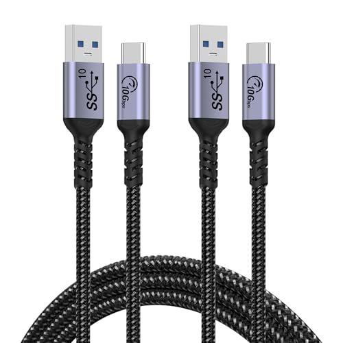 SUMPK Android Auto USB C Kabel [2m 2Packs], 10Gbps Datenübertragung USB A auf USB C Kabel kompatibel mit Auto Play, Auto Ladegerät, iPhone 16/15, Samsung Galaxy von SUMPK