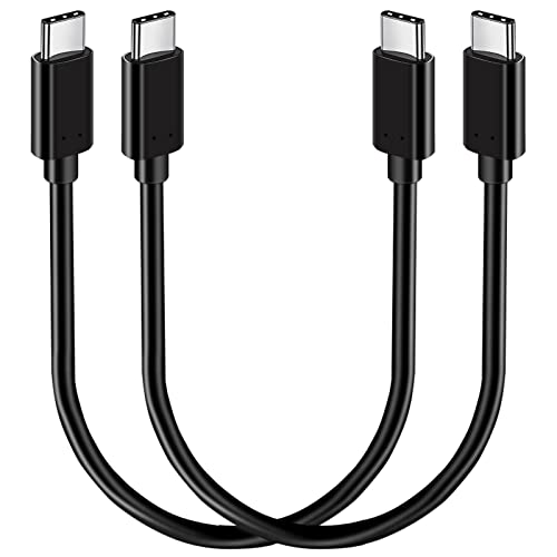 SUMPK Kurzes USB-C-zu-USB-C-Kabel, 100 W (1 Fuß, 2 Stück), USB-C-3.1-Kabel, PD-Schnellladekabel, 10 Gbit/s Hochgeschwindigkeitsdaten, 4K bei 60 Hz Videoausgang mit Samsung Galaxy, Display-Monitor von SUMPK