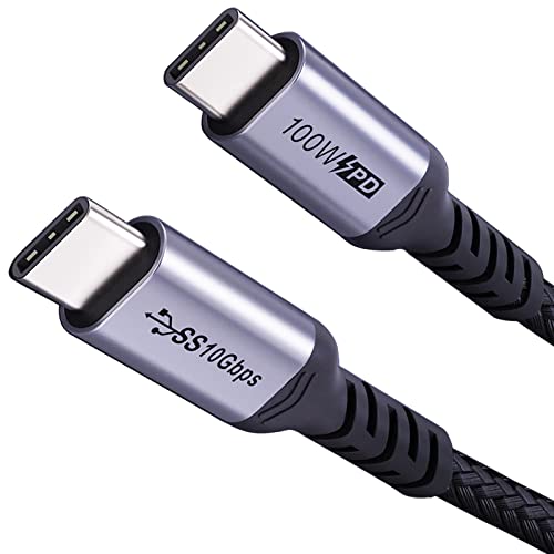 SUMPK USB C auf USB C Kabel kurz 50cm [2Stück], PD 100W 3.1 Gen 2 Schnellladekabel E-Mark Chip SuperSpeed 10Gbps 4K Video Datatransfer für ThinkPad Yoga Samsung Galaxy Note S8 S9 T5 LaCie SSD von SUMPK