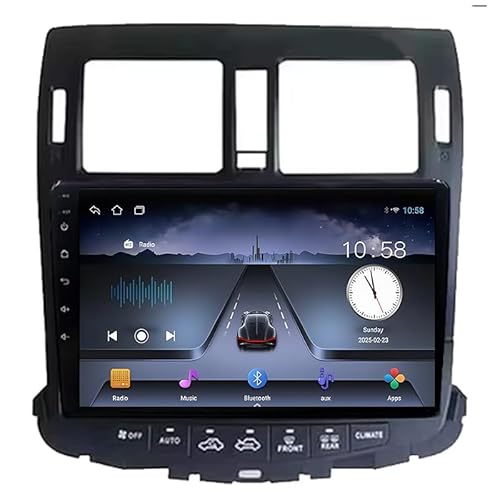 Android 14 Autoradio 9 Zoll Touchscreen GPS Navigation Bluetooth Haupteinheit Unterstützung Backup Spiegel Rückfahrkamera Lenkradsteuerung für Toyota Crown 2010-2013 von SUMRED
