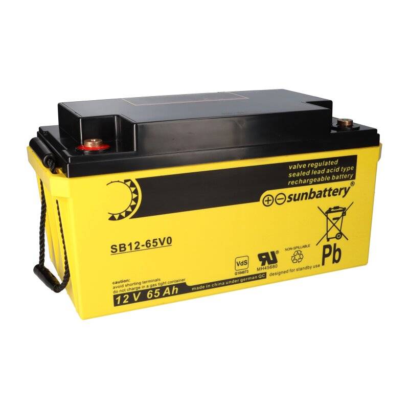 SUN Battery SB12-65V0 AGM Akku 12V 65Ah Blei-Akku mit VDS von SUN Battery