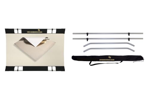 Sun-Bouncer Mini Reflector KIT Zebra Gold/Silber von Sunbounce
