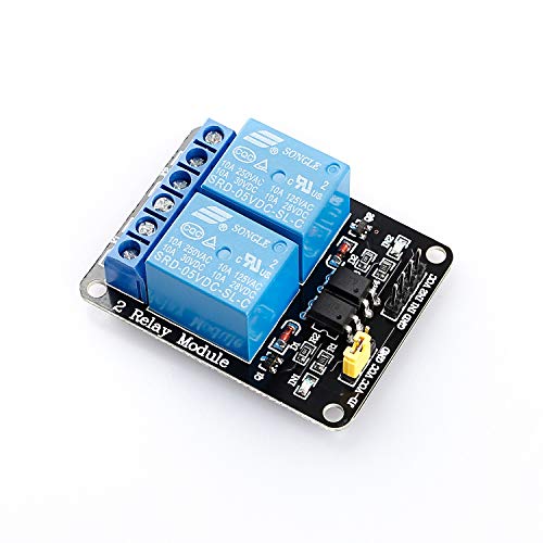SUNFOUNDER 2-Channel DC 5V Relay Module with Optocoupler Low Level Trigger Expansion Board Compatible with Arduino R3 MEGA 1280 DSP ARM PIC AVR STM32 Raspberry Pi (MEHRWEG) von SUNFOUNDER