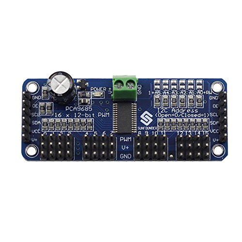 SUNFOUNDER PCA9685 16 Channel 12 Bit PWM Servo Driver kompatibel mit Arduino and Raspberry Pi (MEHRWEG) von SUNFOUNDER