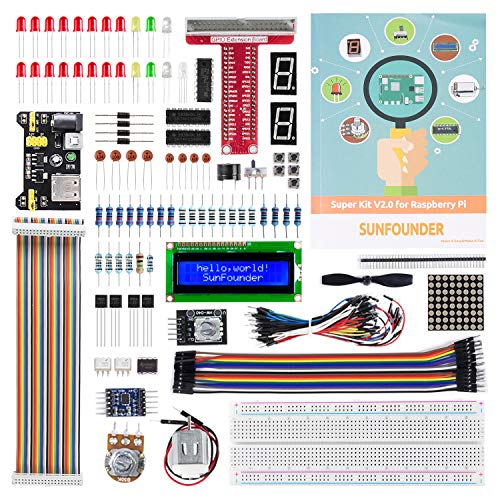 SUNFOUNDER Ultimate Starter Kit für Raspberry Pi 4 B 3 B+ 400, Deutscher Tutorial, Python C Code, 216 Artikel, Elektronische Kit für Raspberry Pi zum Lernen Elektronik und Programmierung von SUNFOUNDER