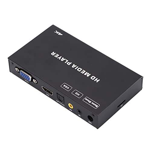 4K A7 HD Media Player Nanotechnologie Multifunktions-Mediaplayer mit Fernbedienung, Tragbare Digitale Ausrüstung aus Aluminiumlegierung (EU-Stecker) von SUNGOOYUE