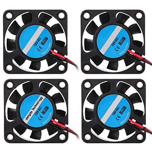 Hochgeschwindigkeit 12 V 7000 U/Min 6,7cfm Schwarzkühlungslüfter für 3D -Druckerbaugruppe, Stabiles ABS -Material, Packung von 4 Lüfter von SUNGOOYUE
