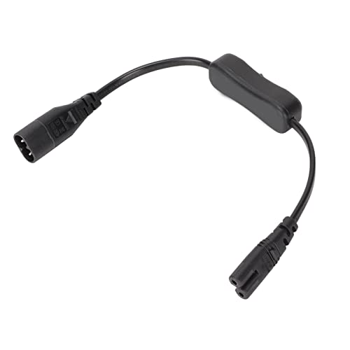 IEC 320 C8 auf IEC 320 C7 Kabel, IEC-Stecker auf Buchse, Stromverlängerung, Adapterkabel mit Schalter für Schreibtischlampen, Lautsprecher, LCD von SUNGOOYUE