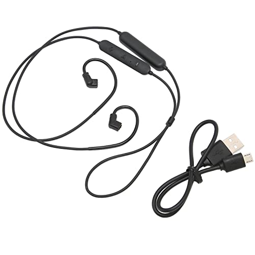 Kopfhörer-BT 5.0-Adapterkabel, Kabelloses Kopfhörerkabel mit Geringer Latenz, mit Mikrofon und Controller für KZ: ZSN ZSN Pro ZSN Pro X ZS10 ZSX AS12 AS16 (schwarz) von SUNGOOYUE