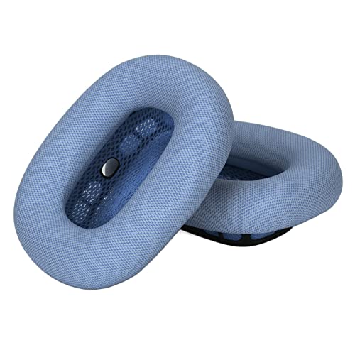 Kopfhörer-Ohrpolster, Weiche Memory-Schaum-Schwamm-Protein-Haut-Leder-Ohrpolster-Ohrenschützer, für Airpod MAX-Kopfhörer (Blau) von SUNGOOYUE