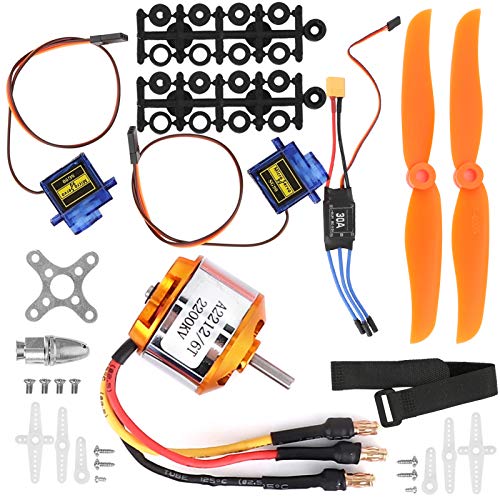 RC Fernbedienungsflugzeug -Zubehör Set 2212 Motor 30A ESC mit SG90 Servo -Propeller für Drohnen -Enthusiasten Plastik Metall XT60 Kompatibel von SUNGOOYUE