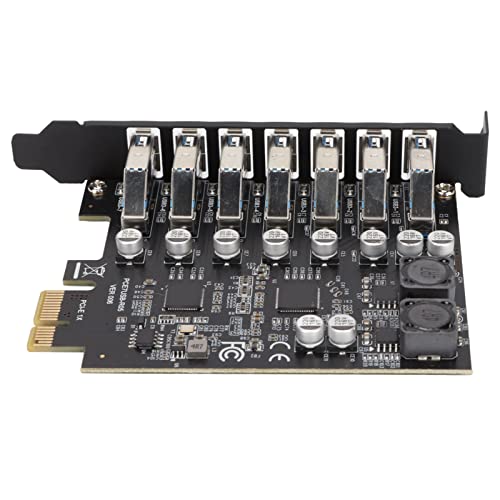 SUNGOOYUE 7-Port PCIE-Erweiterungskarte, 7-Port USB 3.2 GEN1 5 Gbit/s Front-Erweiterungskarte Zum Anschluss Externer Festplatten, Gamecontroller, CD-/DVD-Laufwerke SUNGOOYUE 7-Port PCIE-Erweiterungskarte, 7-Port USB 3.2 GEN1 5 Gbit/s Front-Erweiterungskarte Zum Anschluss Externer Festplatten, Gamecontroller, CD-/DVD-Laufwerke von SUNGOOYUE
