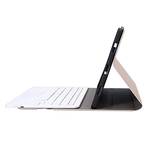 SUNGOOYUE Drahtlose Tastatur, Abnehmbares, Langlebiges Computerzubehör mit Kunstlederbezug für Pad Tab P11 J606F Tablet (Gold) von SUNGOOYUE
