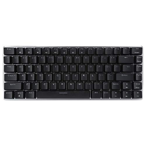 SUNGOOYUE Mechanische Tastatur 82 Tasten Tragbarer Gamer PC Laptop USB-Gaming-Ausrüstung AK33 (Grüne Achse, schwarzes weißes Licht) von SUNGOOYUE