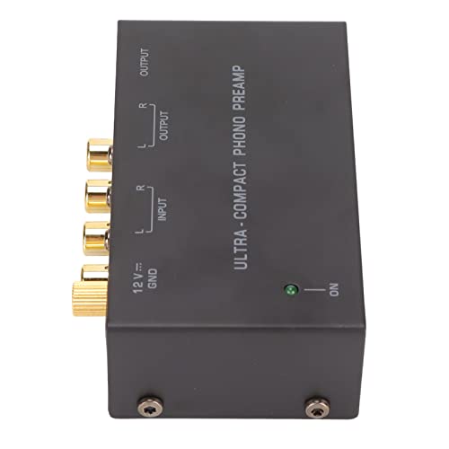 SUNGOOYUE Phono-Plattenspieler-Vorverstärker-Verstärker mit Dual-Gain, Anschluss an Phono-Plattenspieler-Plattenspieler-Verstärker mit Unabhängiger Knopfsteuerung 100–240 V (EU-Stecker) von SUNGOOYUE