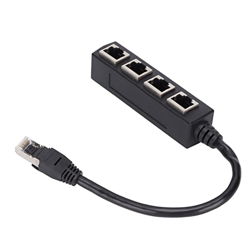 SUNGOOYUE RJ45-Splitter-Adapter, 1 Bis 4 Ports, Reibungslose Übertragung, Hervorragende Verbindung, Netzwerkkabel-Adapter von SUNGOOYUE