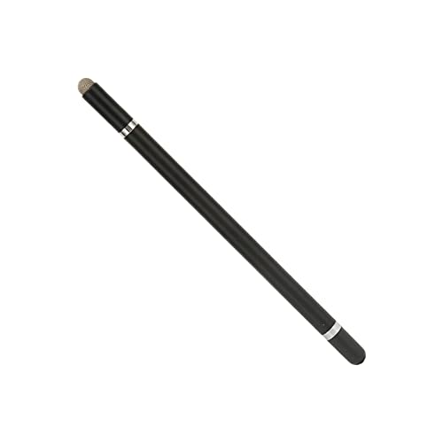 Stylus-Stift, Präzise Positionierung, 3-in-1, Multifunktionaler Kapazitiver Stylus mit 2 Faserspitzen für Tablet-Handys (Black) von SUNGOOYUE