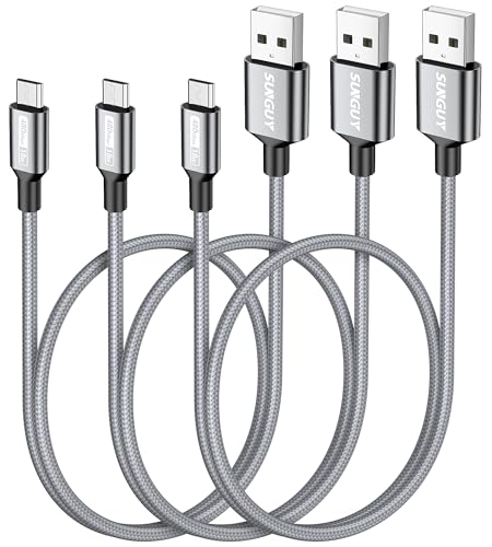 SUNGUY Micro USB Kabel, [0.5 m 10Stück] Nylon 18W Micro USB Ladekabel Schnellladekabel für Galaxy S7 Edge, Xperia Z5 von SUNGUY