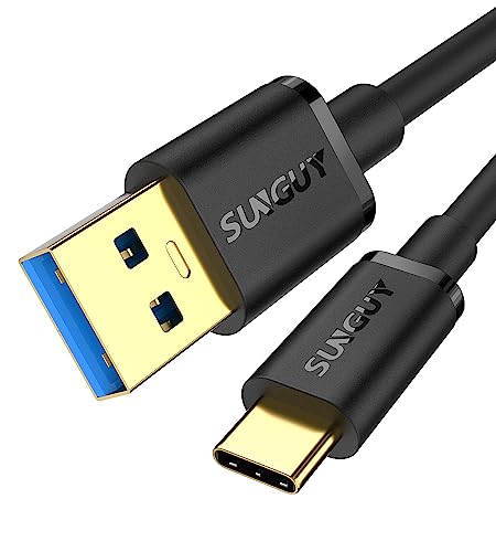 SUNGUY USB C Kabel, 0.5M USB auf USB C Kabel 10Gbps USB 3.1 Gen 2 USB C Ladekabel und Datenkabel Kompatibel mit iPhone 15 Pro Max, Samsung Galaxy S24 S23 S22, SSD, Huawei, Xiaomi von SUNGUY