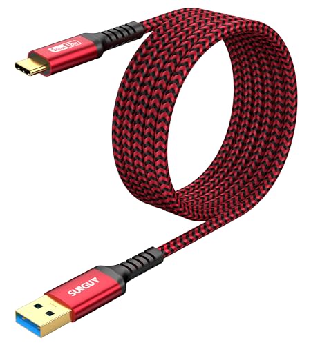 SUNGUY USB C Kabel,3 m USB C auf USB 5Gbps Typ C Kabel und Nylon geflochtenes Datenkabel USB C kompatibel mit iPhone 16/15 Pro Max, Galaxy S24 S23, Android Auto-Rot SUNGUY USB C Kabel,3 m USB C auf USB 5Gbps Typ C Kabel und Nylon geflochtenes Datenkabel USB C kompatibel mit iPhone 16/15 Pro Max, Galaxy S24 S23, Android Auto-Rot von SUNGUY