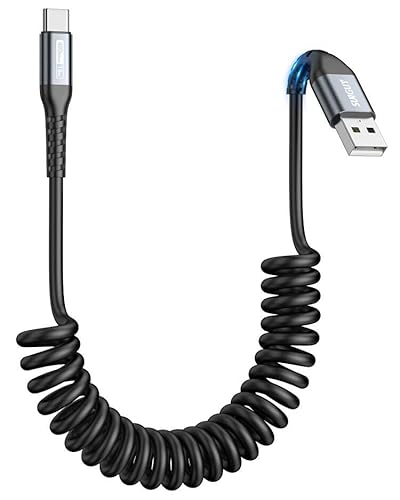 SUNGUY USB C Spiralkabel, 【0.3M-0.8M】USB auf USB C Kabel und Datenkabel, Ladekabel USB C Schnellladekabel USB C für Android Auto,Carplay,iPhone 16/15 Plus Pro, Galaxy S24 S23 S22,MacBook,Google Pixel SUNGUY USB C Spiralkabel, 【0.3M-0.8M】USB auf USB C Kabel und Datenkabel, Ladekabel USB C Schnellladekabel USB C für Android Auto,Carplay,iPhone 16/15 Plus Pro, Galaxy S24 S23 S22,MacBook,Google Pixel von SUNGUY