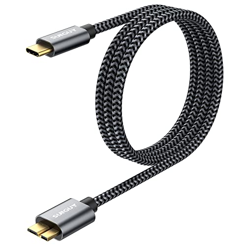 SUNGUY USB C auf Micro B Kabel USB 3.1, 1M 10Gbps USB C Stecker auf Micro B Stecker Festplattenkabel kompatibel mit Toshiba, Seagate, WD,Galaxy S5 Note 3,HDD-Grau SUNGUY USB C auf Micro B Kabel USB 3.1, 1M 10Gbps USB C Stecker auf Micro B Stecker Festplattenkabel kompatibel mit Toshiba, Seagate, WD,Galaxy S5 Note 3,HDD-Grau von SUNGUY