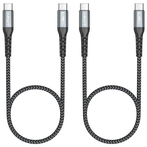 SUNGUY USB C auf USB C Kabel Kurz 2 X 0.5M 60W Schnellladekabel Type C zu Type C Ladekabel kompatibel mit iPhone 16/15 Pro Max,MacBook Pro, iPad Pro 2020, MacBook Air, Galaxy S24, Huawei P30 SUNGUY USB C auf USB C Kabel Kurz 2 X 0.5M 60W Schnellladekabel Type C zu Type C Ladekabel kompatibel mit iPhone 16/15 Pro Max,MacBook Pro, iPad Pro 2020, MacBook Air, Galaxy S24, Huawei P30 von SUNGUY