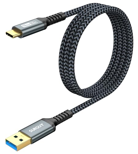 SUNGUY USB Typ C auf USB 3.1 Gen 2 Kabel, 1M 10Gbps USB C Datenkabel und Ladekabel Kompatibel mit iPhone 16/15 Plus Pro Max, Galaxy S24 S20, SDD, Android Auto -Grau SUNGUY USB Typ C auf USB 3.1 Gen 2 Kabel, 1M 10Gbps USB C Datenkabel und Ladekabel Kompatibel mit iPhone 16/15 Plus Pro Max, Galaxy S24 S20, SDD, Android Auto -Grau von SUNGUY
